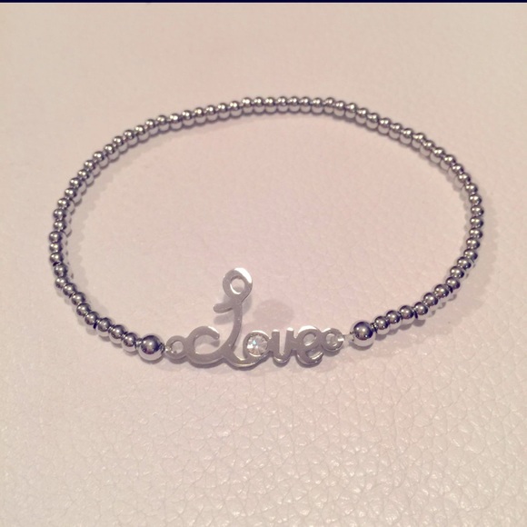 Beaded love bracelet stretchy - Picture 1 of 1